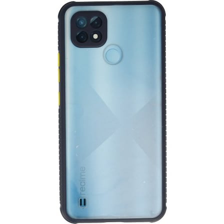 Realme C21 Kılıf Miami Şeffaf Silikon - Lacivert