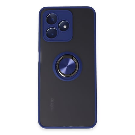 Realme C53 Kılıf Montreal Yüzüklü Silikon Kapak - Lacivert