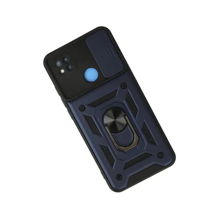Redmi 9C Kılıf Pars Lens Yüzüklü Silikon - Lacivert