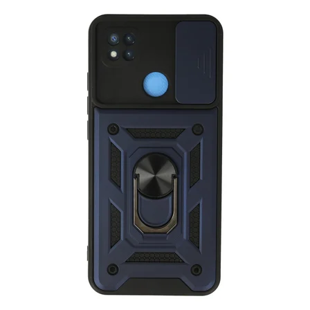 Redmi 9C Kılıf Pars Lens Yüzüklü Silikon - Lacivert