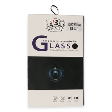 iPhone 15 Pro Max Bilvis Titan Kamera Lens - Lacivert