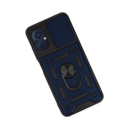 Poco M5 Kılıf Pars Lens Yüzüklü Silikon - Lacivert
