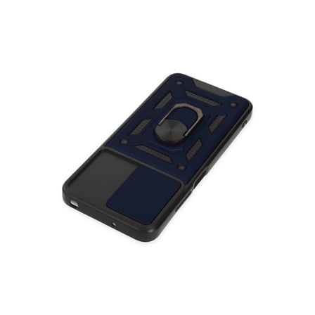 Poco M5 Kılıf Pars Lens Yüzüklü Silikon - Lacivert