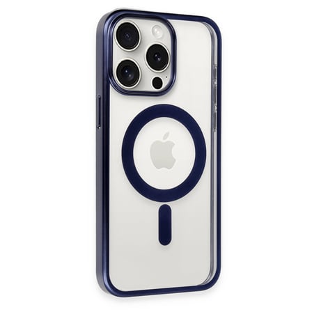 iPhone 15 Pro Max Kılıf Erozi Magsafe Kapak - Lacivert