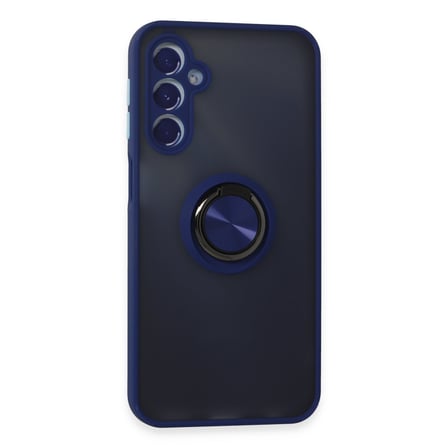 Galaxy M34 5G Kılıf Montreal Yüzüklü Silikon Kapak - Lacivert