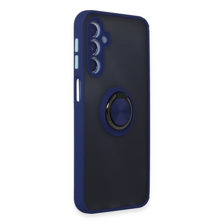 Galaxy M34 5G Kılıf Montreal Yüzüklü Silikon Kapak - Lacivert