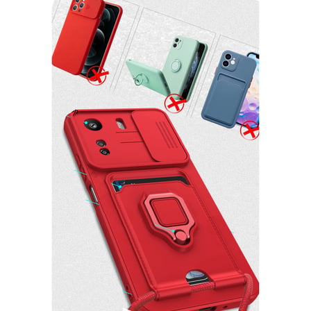 Redmi 13C Kılıf Zuma Kartvizitli Yüzüklü Silikon - Lacivert