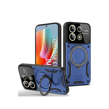 Redmi Note 13 Pro 4G Kılıf Joy Lens Standlı Kapak - Lacivert