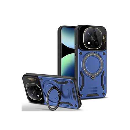 Redmi Note 14 Pro 5G Kılıf Joy Lens Standlı Kapak - Lacivert
