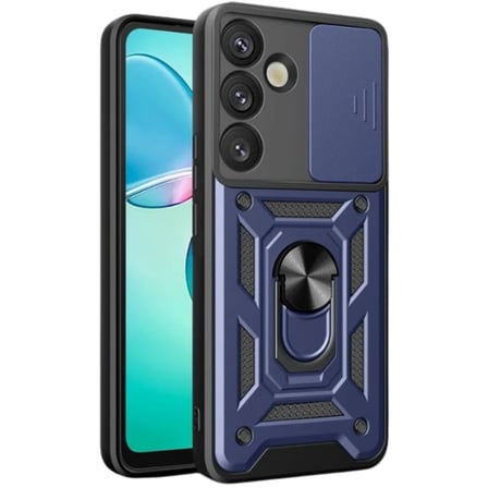 Galaxy S25 Kılıf Pars Lens Yüzüklü Silikon - Lacivert