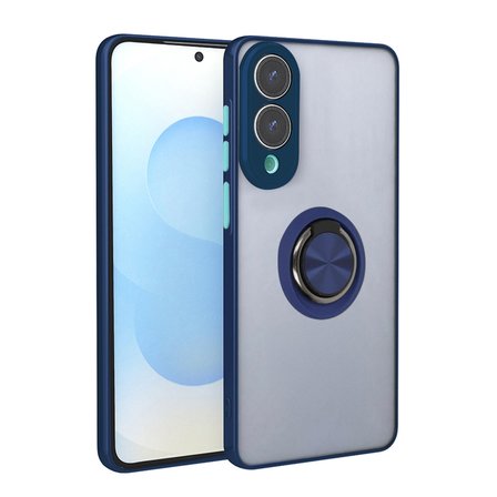 Erdo Ticaret Samsung Galaxy S25 Edge Kılıf Montreal Yüzüklü Silikon Kapak - Lacivert