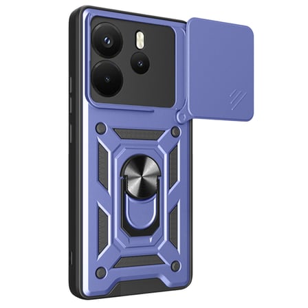 Redmi Note 14 4G Pars Lens Yüzüklü Silikon - Lacivert