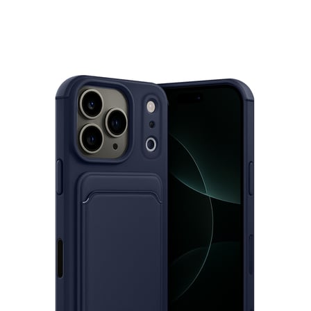iPhone 17 Pro Kelvin Kartvizitli Silikon - Lacivert