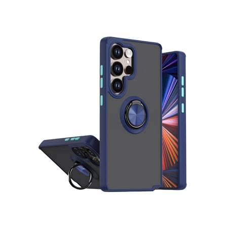 Galaxy S26 Ultra Montreal Yüzüklü Silikon Kapak - Lacivert