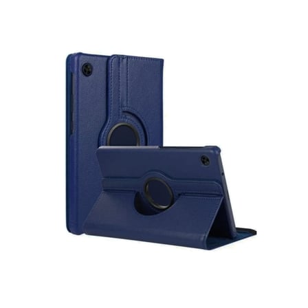 Bezos Professional Samsung Galaxy Tab A11 360 Derece Döner Suni Deri Tablet Kılıfı Lacivert