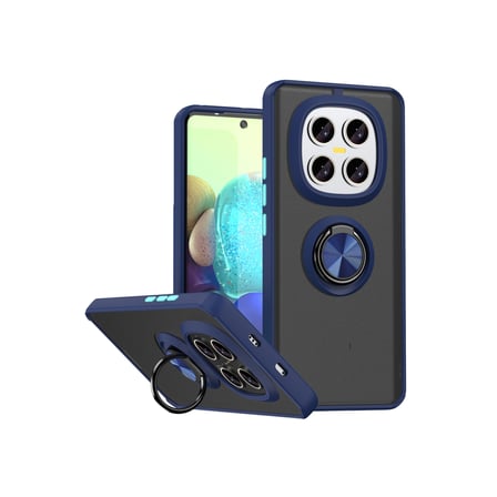 Note 15 Pro 5G Montreal Yüzüklü Silikon Kapak - Lacivert