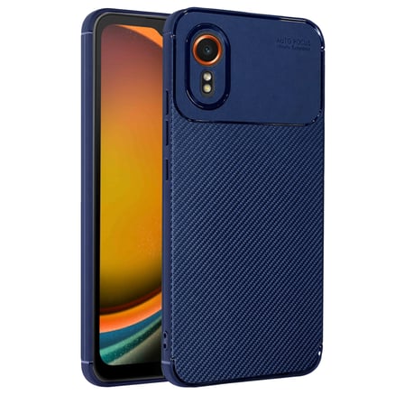 galaxy xcover 7 kılıf auto focus karbon kapak - lacivert