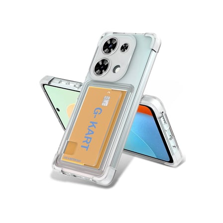Note 13 Pro 4G Kılıf Kart Şeffaf Silikon - Şeffaf