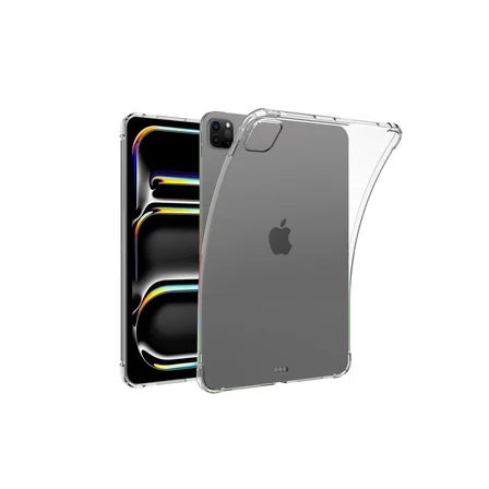 iPad Pro 11 (2024) Kılıf Anti Shock Tablet Silikon - Şeffaf