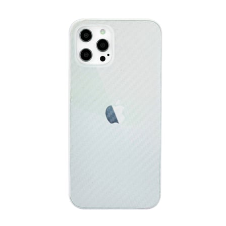 iPhone 12 Pro Max Kılıf Karbon PP Silikon - Şeffaf