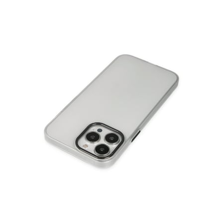 Erdo Ticaret iPhone 14 Pro Kılıfı Şeffaf Arka Kapak Modos Metal Kapak
