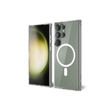 Galaxy S23 Ultra Kılıf Magneticsafe Şeffaf Silikon - Şeffaf