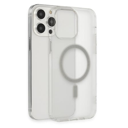 iPhone 14 Pro Max Kılıf Matte Şeffaf Magneticsafe - Şeffaf
