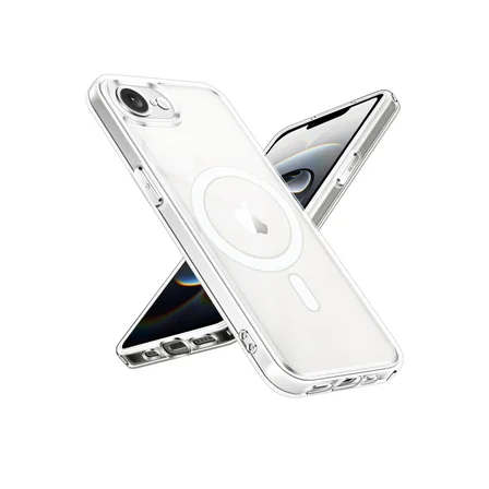 iPhone 16E Kılıf Magneticsafe Şeffaf Silikon - Şeffaf