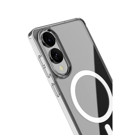 Galaxy S25 Edge Kılıf Magneticsafe Şeffaf Silikon - Şeffaf