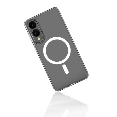 Galaxy S25 Edge Kılıf Magneticsafe Şeffaf Silikon - Şeffaf