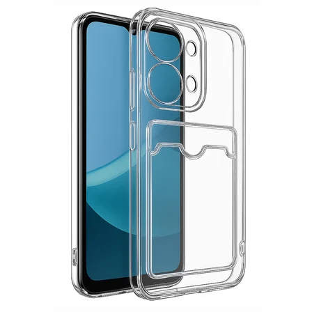 Redmi 15C 4G Kılıf Kart Şeffaf Silikon - Şeffaf