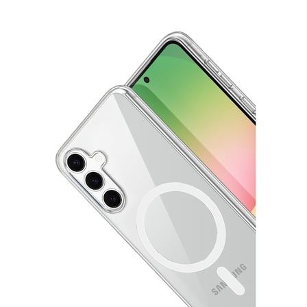 Galaxy S24 FE Combo Sert Şeffaf Magsafe Kapak - Şeffaf