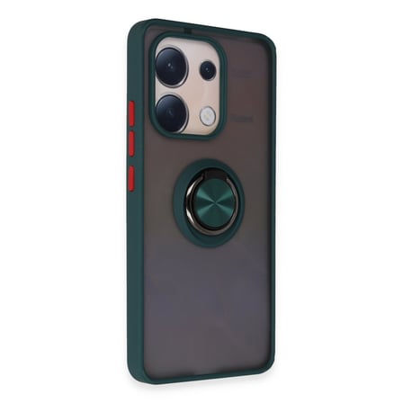 Redmi Note 13 4G Kılıf Montreal Yüzüklü Silikon Kapak - Yeşil