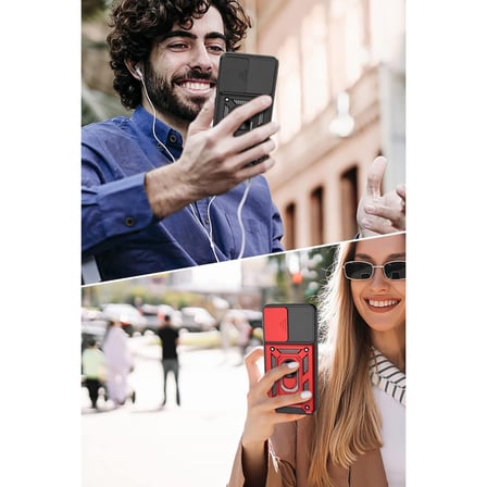 Galaxy S22 Kılıf Pars Lens Yüzüklü Silikon - Yeşil