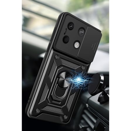 Poco X6 Pro Kılıf Pars Lens Yüzüklü Silikon - Yeşil