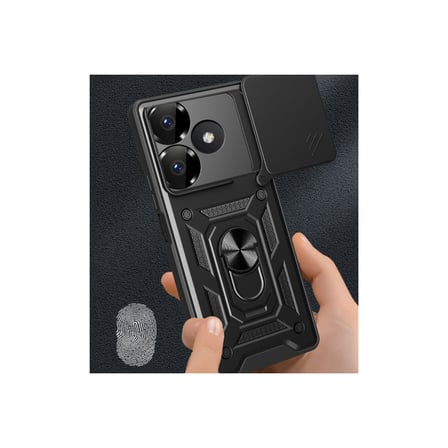Redmi 13 4G Kılıf Pars Lens Yüzüklü Silikon - Yeşil