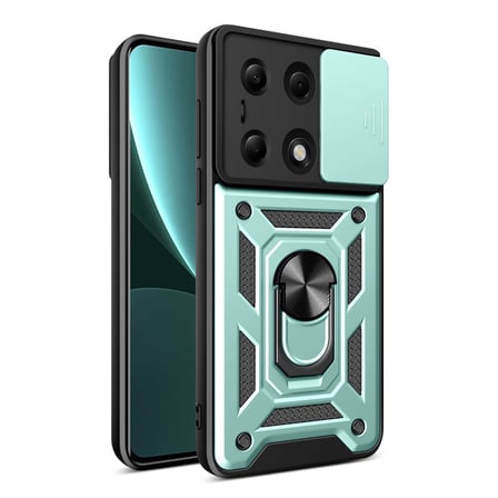 M6 Pro 4G Kılıf Pars Lens Yüzüklü Silikon - Yeşil