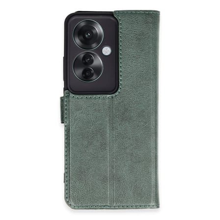 Reno 11F Kılıf Trend S Plus Kapaklı Kılıf - Yeşil