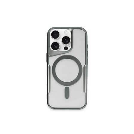 iPhone 15 Pro Max Kılıf Boyi Magsafe Silikon Kapak - Yeşil