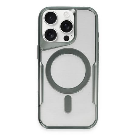 Bezos iPhone 16 Pro Kılıf MagSafe Özellikli Silikon Arka Kapak