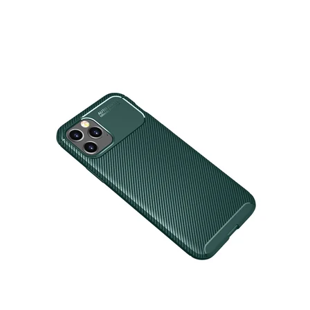 iPhone 11 Pro Kılıf Auto Focus Karbon Kapak - Yeşil