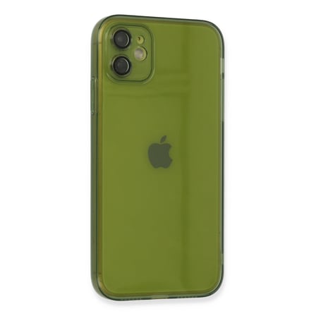iPhone 12 Kılıf Fly Lens Silikon - Yeşil