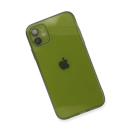 iPhone 12 Kılıf Fly Lens Silikon - Yeşil