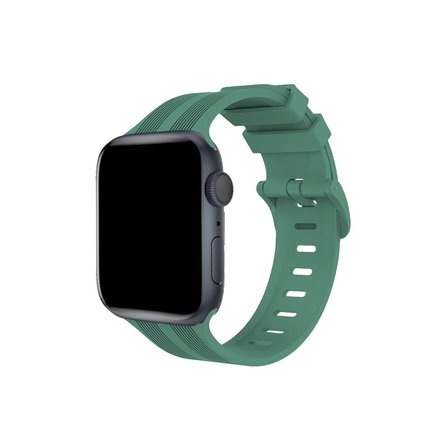 Watch 38mm KR408 Çizgili Silikon Kordon - Yeşil