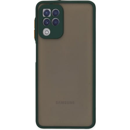 Galaxy A22 Kılıf Montreal Silikon Kapak - Yeşil