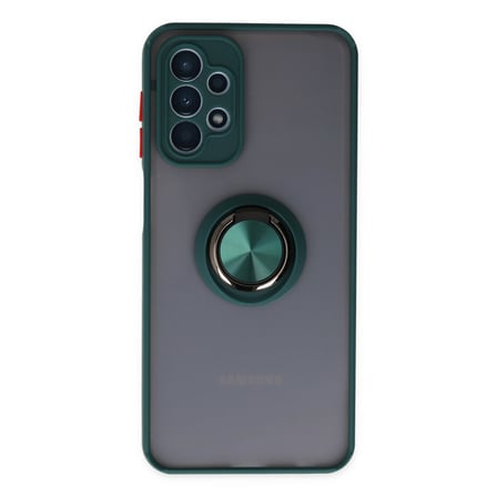 Galaxy A23 4G Kılıf Montreal Yüzüklü Silikon Kapak - Yeşil