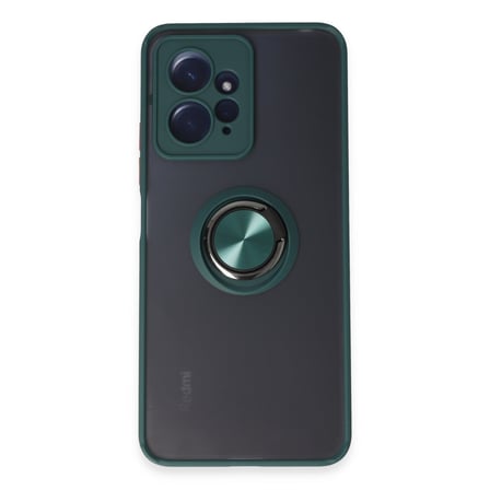 Redmi Note 12 4G Kılıf Montreal Yüzüklü Silikon Kapak - Yeşil