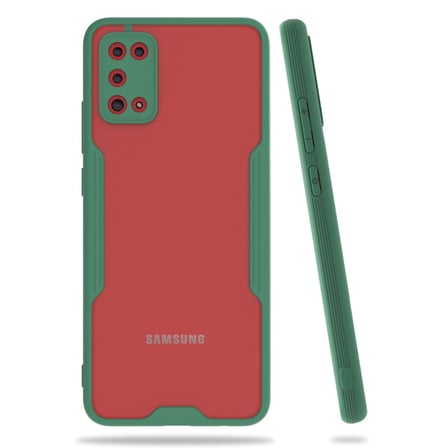 Galaxy A02S Kılıf Platin Silikon - Yeşil