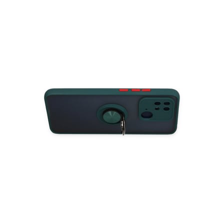 Redmi 10C Kılıf Montreal Yüzüklü Silikon Kapak - Yeşil