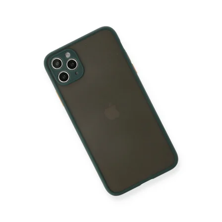 iPhone 11 Pro Max Kılıf Montreal Silikon Kapak - Yeşil